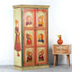 Raja Rani Wooden Handpainted Cupboard