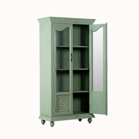 Remea Wooden Carved  Display Rack (Green Ela)