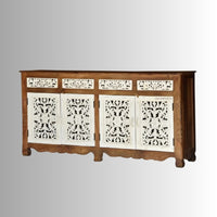 Atena Sideboard with Mirror Frame (White Brown)