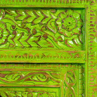 Biso Wooden Mirror Frame (Green Distress)