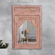 Biso Wooden Mirror Frame (Pink Distress)