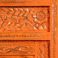 Biso Wooden Mirror Frame (Orange Distress)