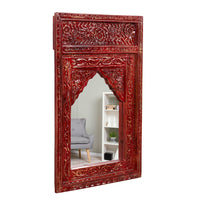 Biso Wooden Mirror Frame (Red Distress)