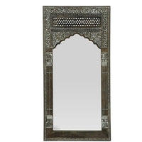 Rebo Wooden Carved Mirror Jali Frame (Walnut Antique)