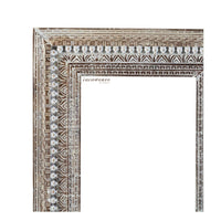 Bia Wooden Carved Mirror Frame (White Antique)