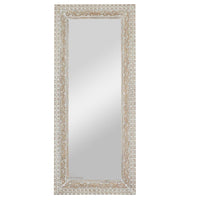 Kira Wooden Carved Mirror Frame (White Distress)