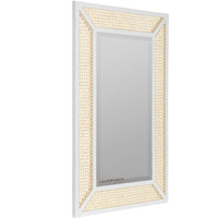 Fabea Rattan Cane Mirror Frame for Wall (White)