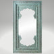 Rira Wooden Carved Antique Mirror Frame (Light Green Distress)