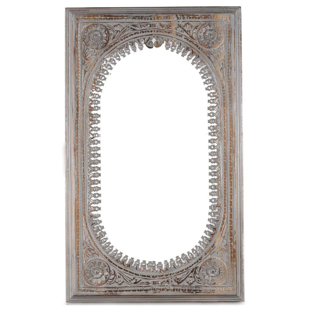 Ania Wooden Mirror Frame (Grey Distress)