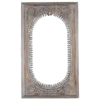 Ania Wooden Mirror Frame (Grey Distress)