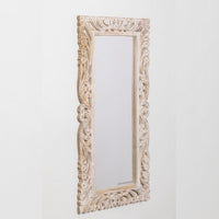 Yuko Wooden Large Mirror Frame A(White Distress)