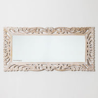 Yuko Wooden Large Mirror Frame A(White Distress)