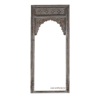 Laye Wooden Carved Antique Large Mirror Frame (Grey Distress)