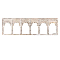 Jace Wooden Carved Antique Large Mirror Frame (White Distress)