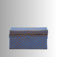 Handwoven Trunk for Storage (Purple and Brown)