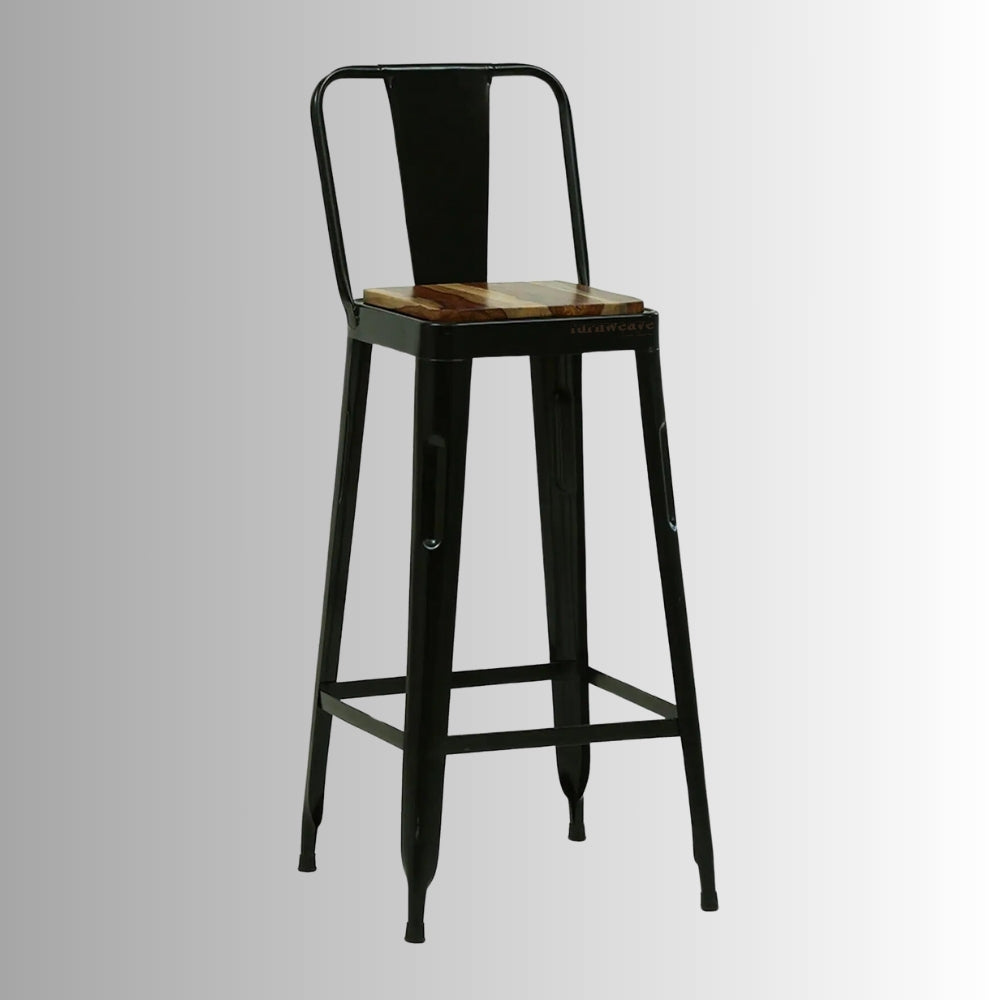 Cevia Metal Powder Coated Bar Chair (Black)