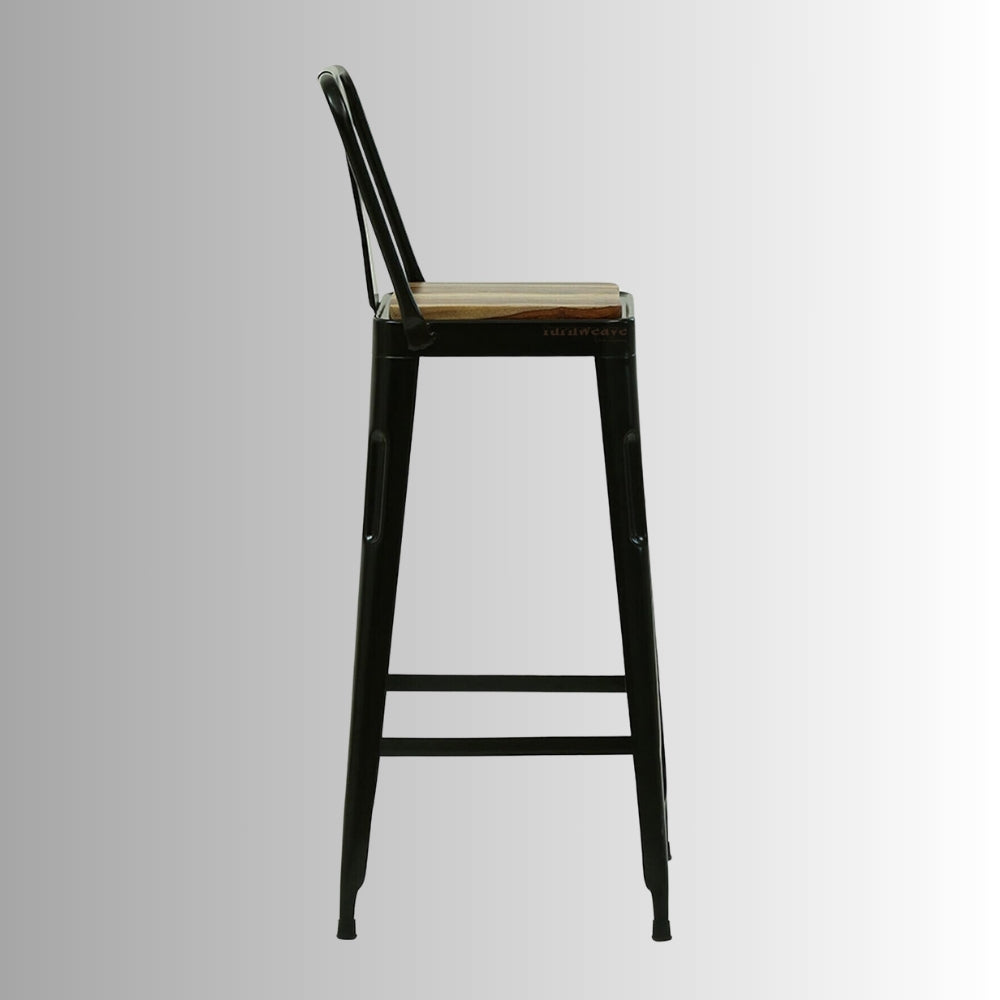 Cevia Metal Powder Coated Bar Chair (Black)