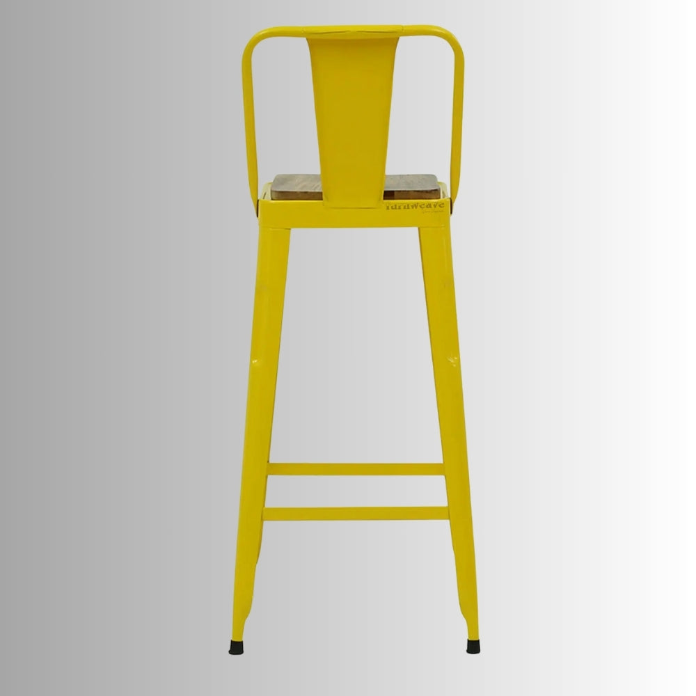 Cevia Metal Powder Coated Bar Chair (Yellow)