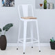 Cevia Metal Powder Coated High Chair (White) | Kitchen Bar Chairs online | metal bar chairs | Furnweave