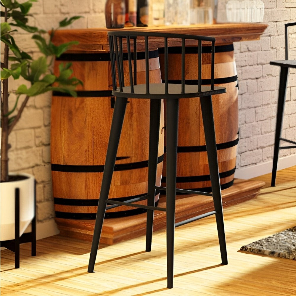 Anter Metal Bar Stool Chair (Black)