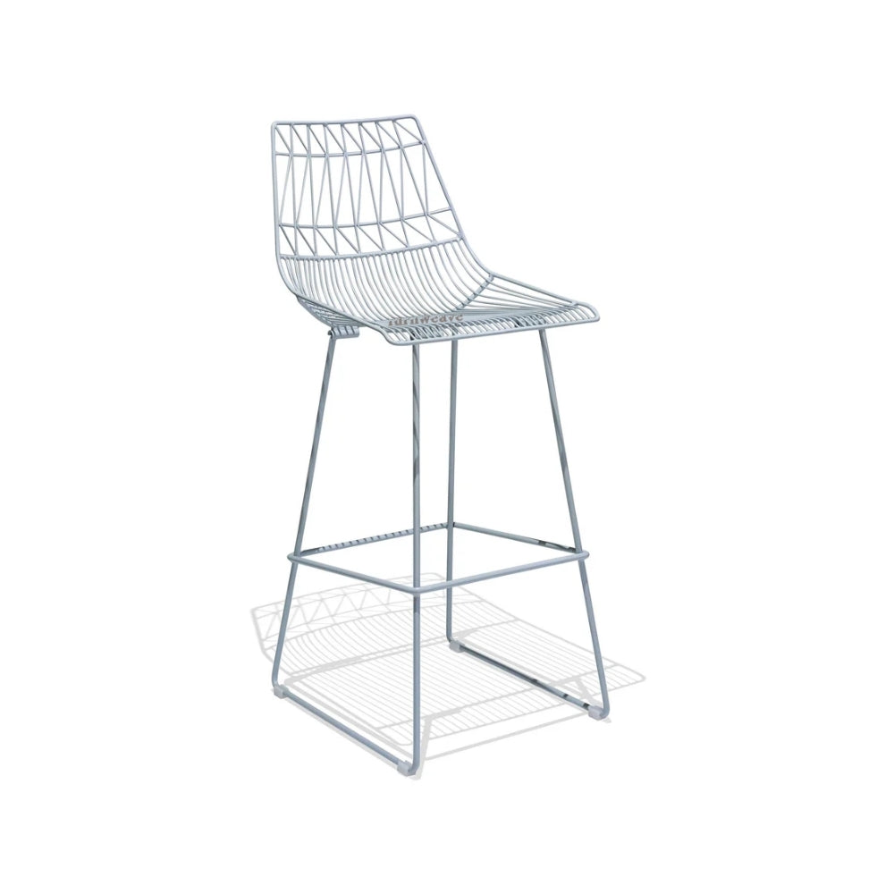 Neto High Chair (Grey) | buy metal bar chairs online | kitchen bar chairs | Furnweave