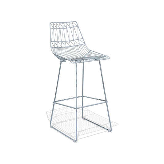 Neto High Chair (Grey) | buy metal bar chairs online | kitchen bar chairs | Furnweave