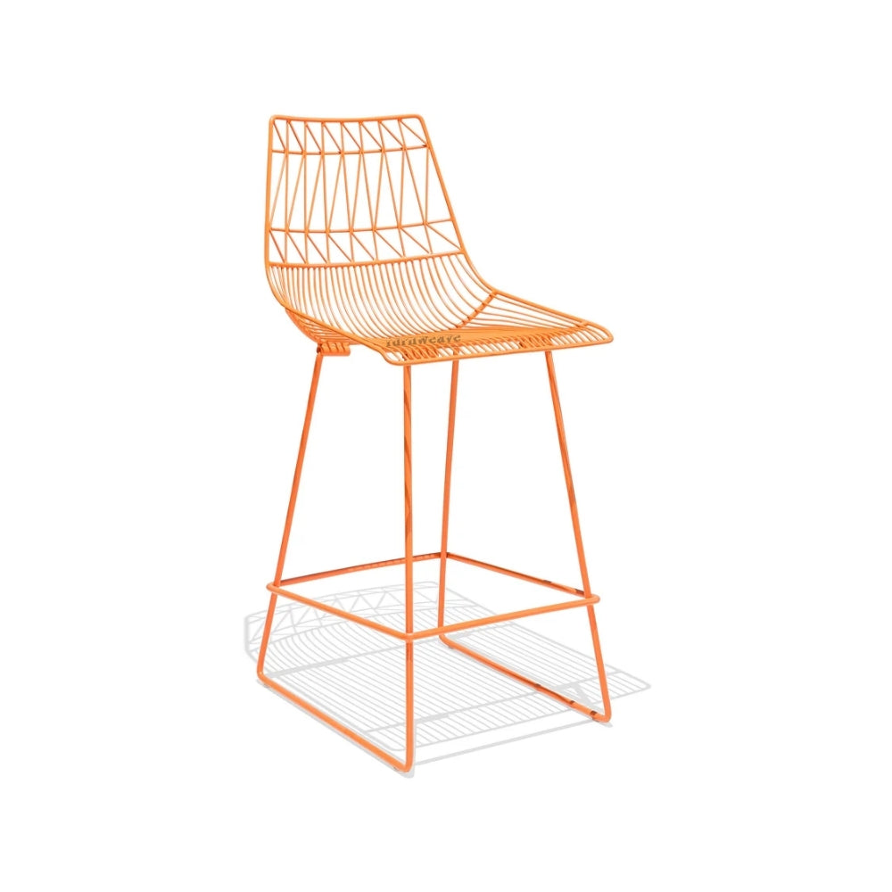 Neto High Chair (Orange) | bar counter chair online in India | Furnweave