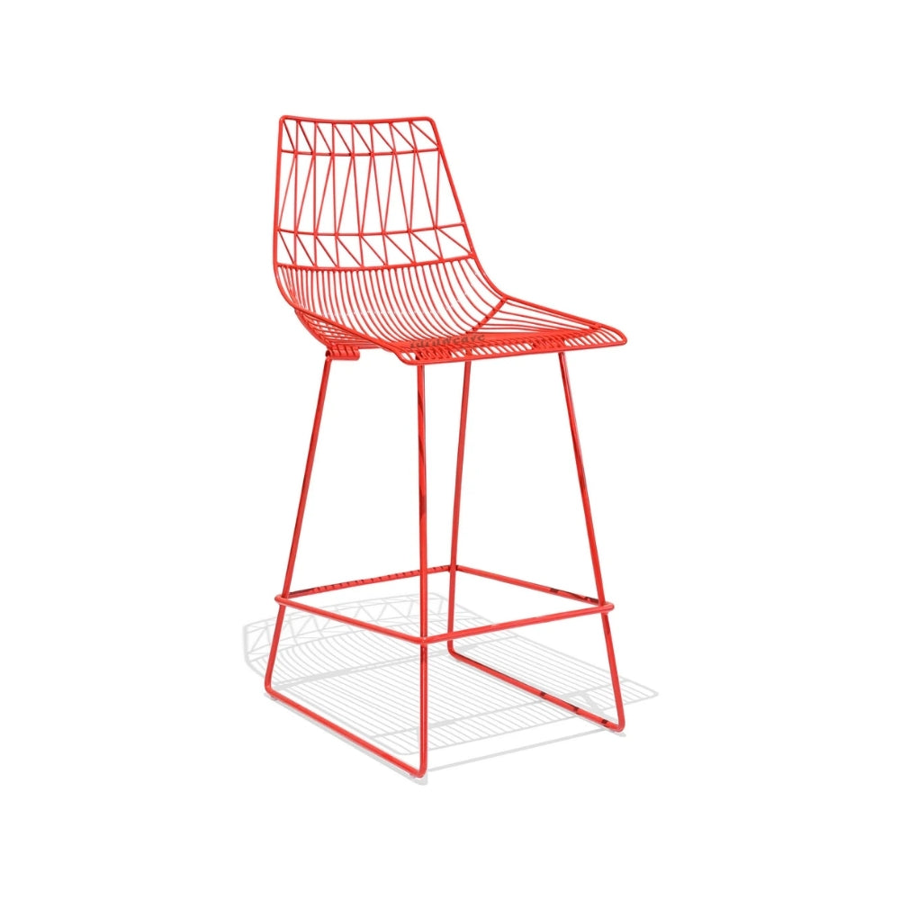 Neto High Chair (Red) | buy metal bar chairs online | Furnweave