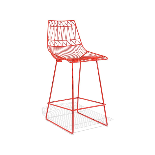 Neto High Chair (Red) | buy metal bar chairs online | Furnweave