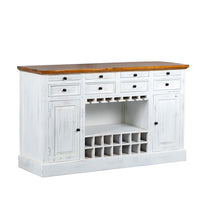 Wiphe Wooden Drink Cabinet Bar Counter (White Distress)