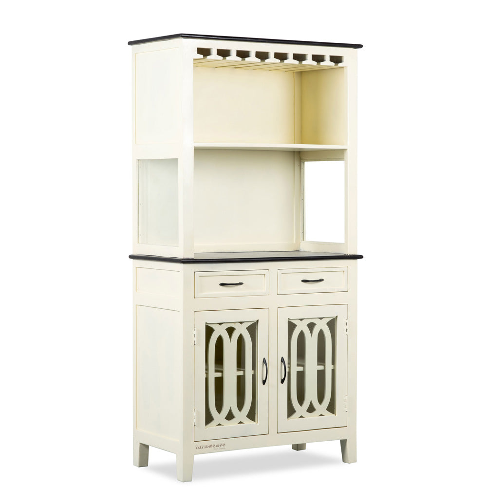 Sevin Wooden Bar Cabinet (Cream)