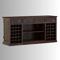 Hiban Wooden Bar Cabinet for Living Room (Walnut)