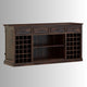 Hiban Wooden Bar Cabinet for Living Room (Walnut)