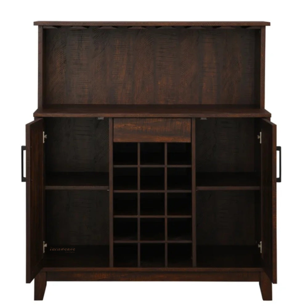 Jeken Wooden Bar Unit (Dark Walnut)