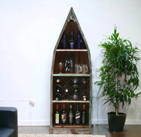 Boat Wooden Rustic Bar unit with ring stand | Buy Bar Furniture Online | Buy Bar Cabinet Online | Furnweave