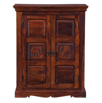 Eleph Wooden Cabinet with Two Doors (Honey Oak)