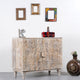 Sanga Wooden Carved Cabinet (White Distress)