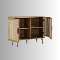 Dazel Wooden Rattan Cabinet