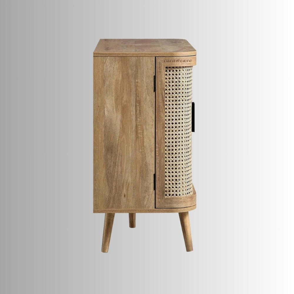 Dazel Wooden Rattan Cabinet