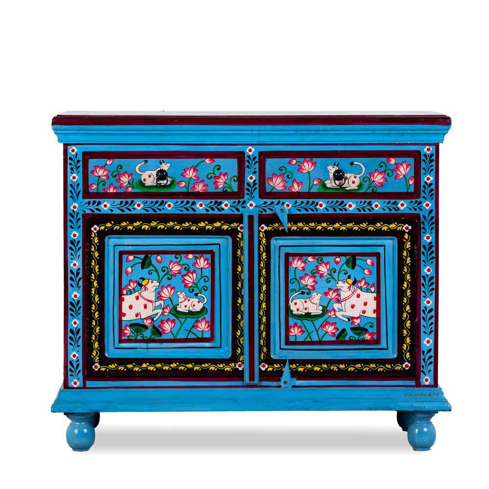 Sriman Wooden Handpainted Cabinet