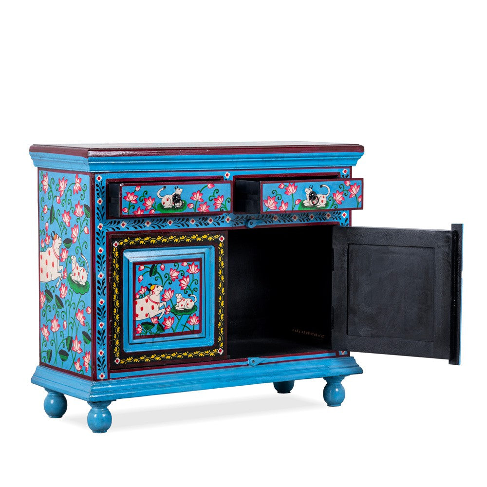 Sriman Wooden Handpainted Cabinet