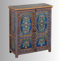 Hirom Wooden Handpainted Storage Cabinet