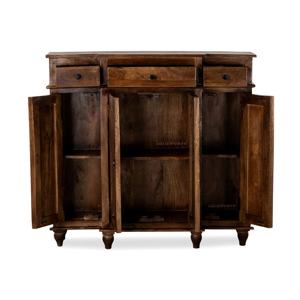 Harvey Wooden Cabinet Storage Unit (Walnut)