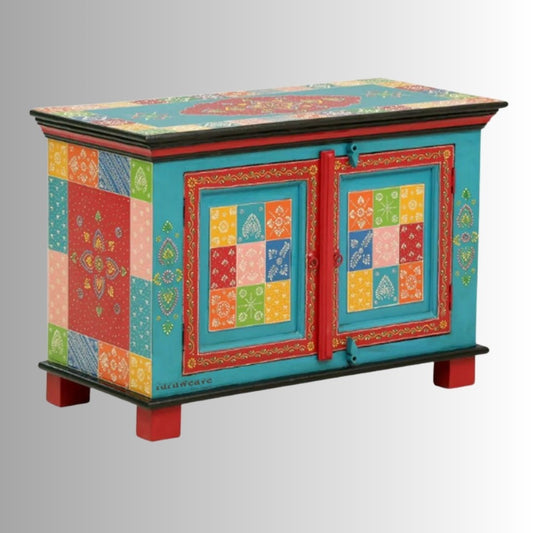 Avio Wooden Handpainted Cabinet for Storage