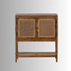 Wisea Wooden Rattan Cabinet (Light Brown)