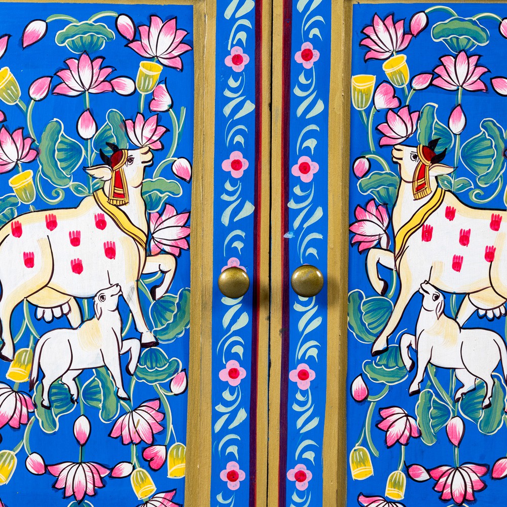 Gau Wooden Handpainted Cabinet