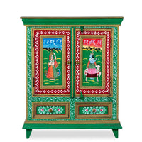 Radha Rani Wooden Handpainted Cabinet