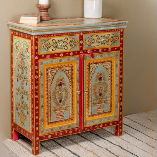 Wondera Wooden Handpainted Cabinet