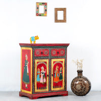 Raji Wooden Traditional Handpainted Cabinet