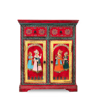 Raji Wooden Traditional Handpainted Cabinet